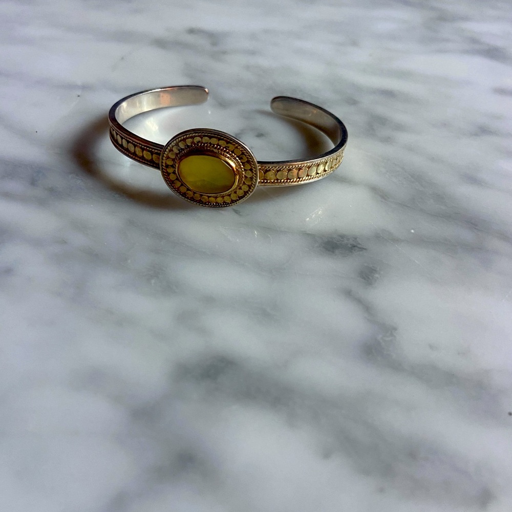 Anna Beck gold plated bracelet with citrine